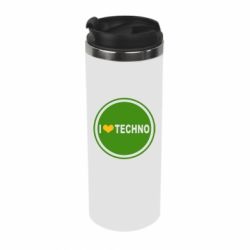 Термокружка I love techno music - PrintSalon