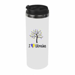 Термокружка I love Ukraine дерево - PrintSalon
