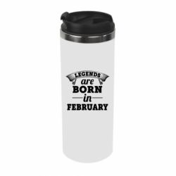 Термокружка Legends are born in February - PrintSalon