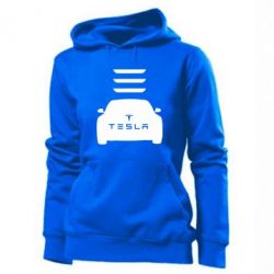 Женское худи Tesla Car - PrintSalon