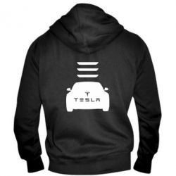 Мужское худи на молнии Tesla Car-PrintSalon Мужское худи на молнии Tesla Car