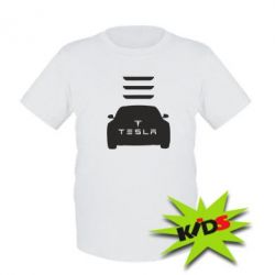 Детская футболка Tesla Car - PrintSalon