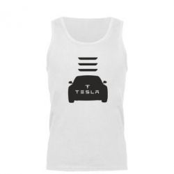 Мужская майка Tesla Car - PrintSalon