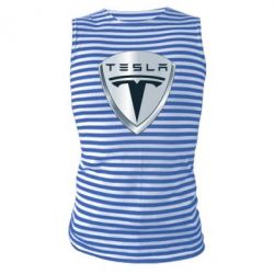 Майка-тельняшка Tesla Corp - PrintSalon