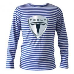 Тельняшка с длинным рукавом Tesla Corp - PrintSalon
