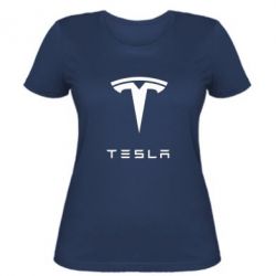 Женская футболка Tesla Logo