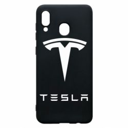 Чехол для Samsung A20 Tesla Logo - PrintSalon