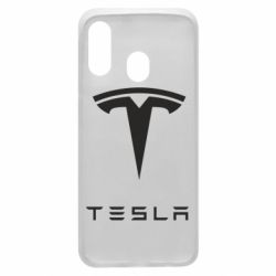 Чехол для Samsung A40 Tesla Logo - PrintSalon