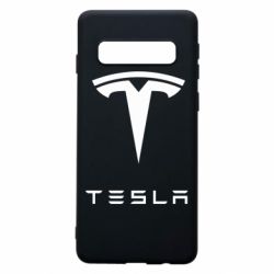 Чехол для Samsung S10 Tesla Logo - PrintSalon