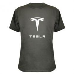 Камуфляжная футболка Tesla Logo - PrintSalon