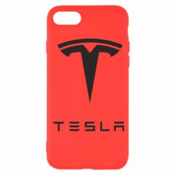 Чехол для iPhone SE 2020 Tesla Logo - PrintSalon