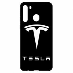 Чехол для Samsung A21 Tesla Logo