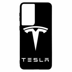 Чехол для Samsung S21 Tesla Logo - PrintSalon