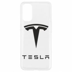 Чехол для Oppo Reno 4 Tesla Logo - PrintSalon