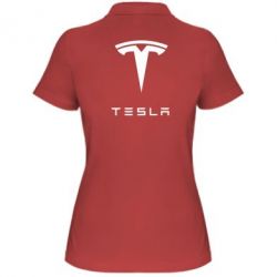 Женское поло Tesla Logo - PrintSalon
