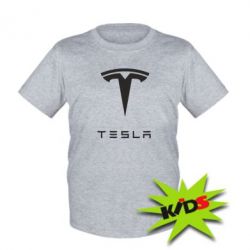 Детская футболка Tesla Logo - PrintSalon
