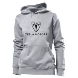 Женское худи Tesla Motors - PrintSalon