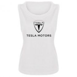 Женская майка Tesla Motors - PrintSalon