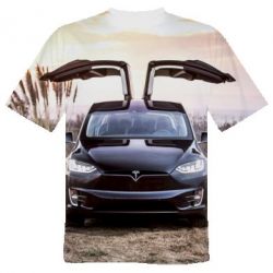 Чоловіча футболка 3D Tesla S - PrintSalon