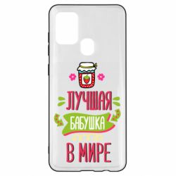 Чехол для Samsung A21s The best grandma in the world - PrintSalon