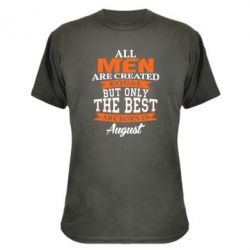 Камуфляжная футболка The best men are born in August - PrintSalon