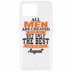 Чехол для Oppo Reno 4 Lite The best men are born in August - PrintSalon