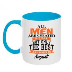 Чашка двокольорова The best men are born in August