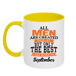 Чашка двокольорова The best men are born in September