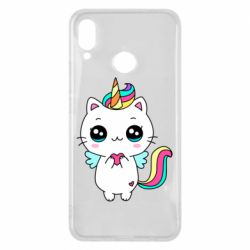 Чехол для Huawei P Smart Plus 2018 The cat is unicorn - PrintSalon