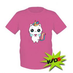 Детская футболка The cat is unicorn - PrintSalon