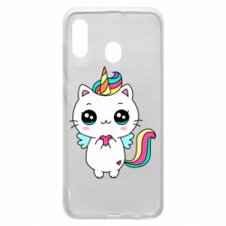 Чехол для Samsung A30 The cat is unicorn - PrintSalon