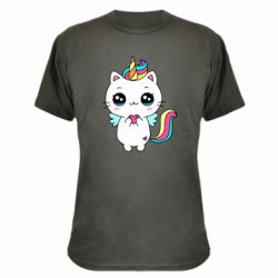 Камуфляжная футболка The cat is unicorn - PrintSalon
