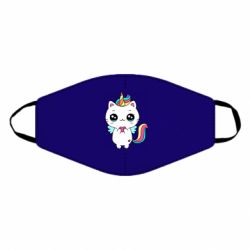 Маска многоразовая The cat is unicorn - PrintSalon