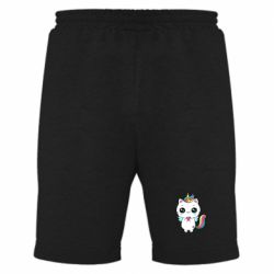 Мужские шорты The cat is unicorn - PrintSalon