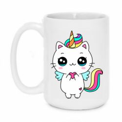 Чашка 420ml The cat is unicorn - PrintSalon