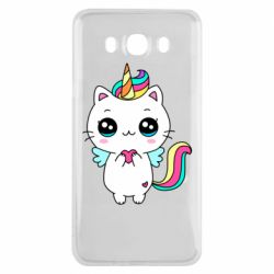 Чехол для Samsung J7 2016 The cat is unicorn - PrintSalon