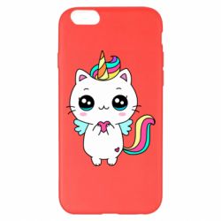 Чехол для iPhone 6 Plus/6S Plus The cat is unicorn - PrintSalon