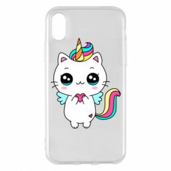 Чехол для iPhone X/Xs The cat is unicorn - PrintSalon