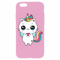 Чехол для iPhone 6/6S The cat is unicorn - PrintSalon
