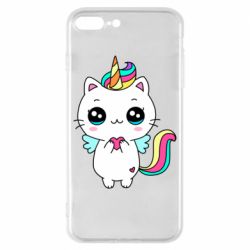 Чехол для iPhone 8 Plus The cat is unicorn - PrintSalon