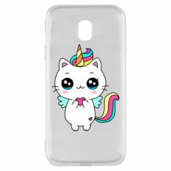 Чехол для Samsung J3 2017 The cat is unicorn - PrintSalon