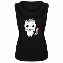 Женская майка The cat is unicorn - PrintSalon