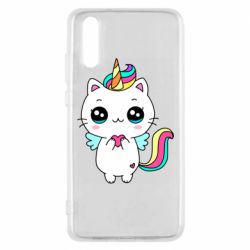 Чехол для Huawei P20 The cat is unicorn - PrintSalon