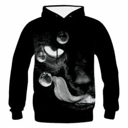 Чоловіче 3D худі The cat licked - PrintSalon