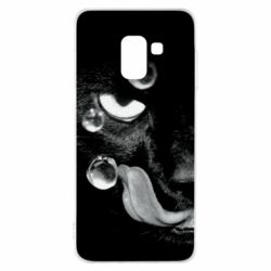 Чохол для Samsung A8 2018 The cat licked - PrintSalon