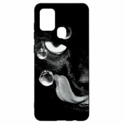 Чохол для Samsung A21s The cat licked - PrintSalon
