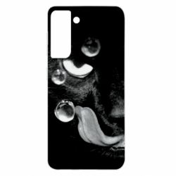Чохол для Samsung S21 The cat licked - PrintSalon