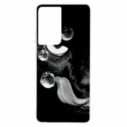 Чохол для Samsung S21 Ultra The cat licked - PrintSalon