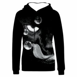 Жіноче 3D худі The cat licked