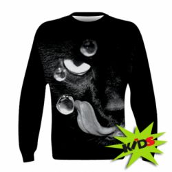 Дитячий 3D світшот The cat licked - PrintSalon